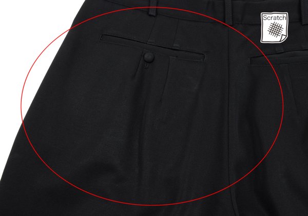 Yohji Yamamoto POUR HOMME Tuck Waist Wool Pants Black Size S