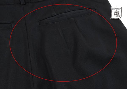 Yohji Yamamoto POUR HOMME Tuck Waist Wool Pants Black Size S