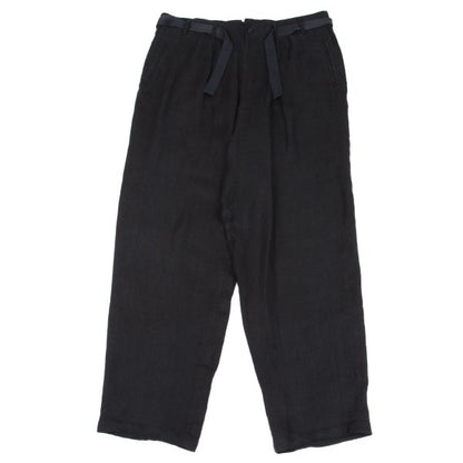 Yohji Yamamoto POUR HOMME Belted Linen Pants Black Size L