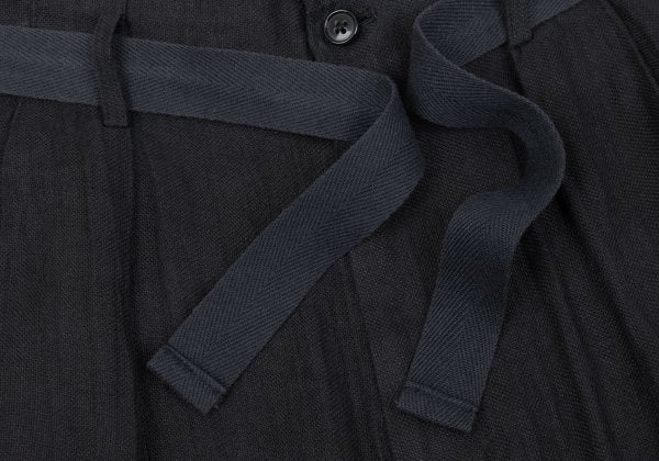 Yohji Yamamoto POUR HOMME Belted Linen Pants Black Size L