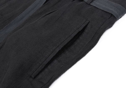 Yohji Yamamoto POUR HOMME Belted Linen Pants Black Size L