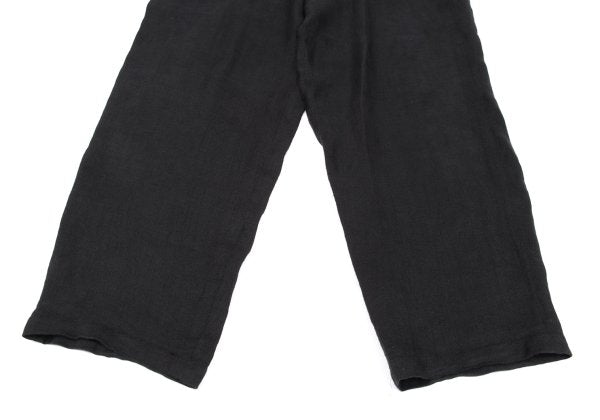 Yohji Yamamoto POUR HOMME Belted Linen Pants Black Size L