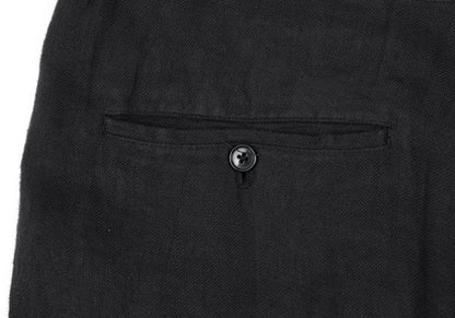 Yohji Yamamoto POUR HOMME Belted Linen Pants Black Size L