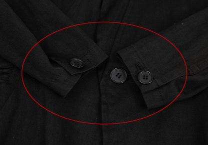 Y's Cotton Jetted Pocket Jacket Charcoal Size M