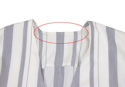 Y's White Navy Stripe Collarless Jacket Size M