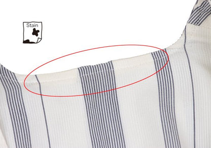 Y's White Navy Stripe Collarless Jacket Size M