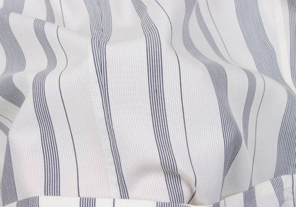 Y's White Navy Stripe Collarless Jacket Size M