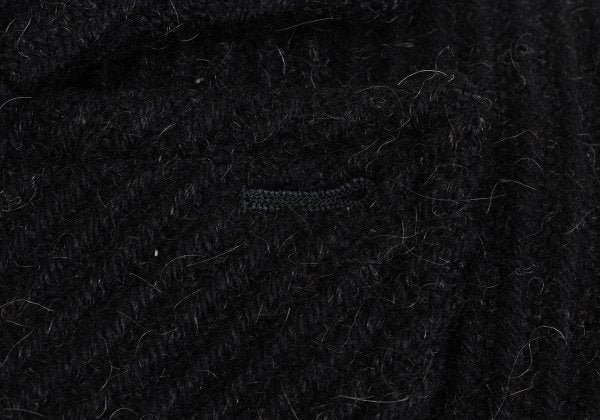 Y's Thick Rib Half Coat Black Size M