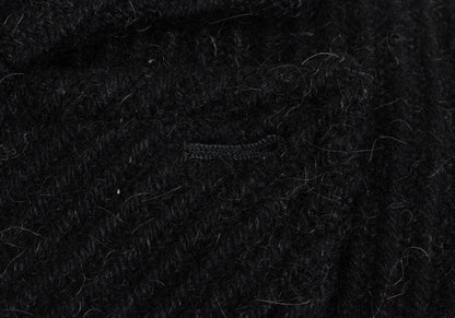 Y's Thick Rib Half Coat Black Size M