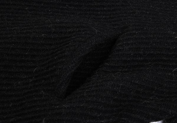Y's Thick Rib Half Coat Black Size M