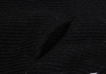 Y's Thick Rib Half Coat Black Size M