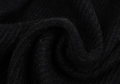 Y's Thick Rib Half Coat Black Size M