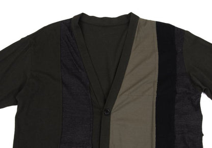 Ground Y 17AW Cotton Panel Long Cardigan Khaki Size 1