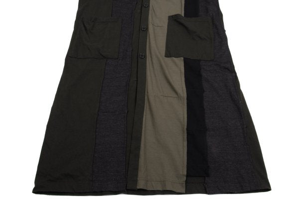 Ground Y 17AW Cotton Panel Long Cardigan Khaki Size 1