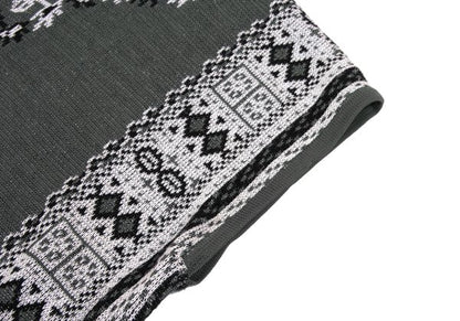 KENZO Acrylic Blend Jacquard Sleeveless Sweater Gray Size M