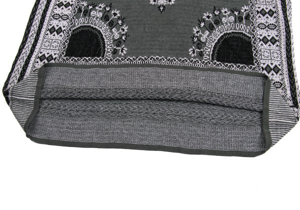 KENZO Acrylic Blend Jacquard Sleeveless Sweater Gray Size M