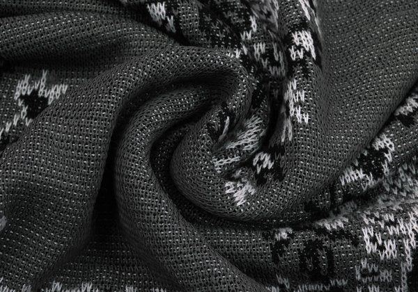 KENZO Acrylic Blend Jacquard Sleeveless Sweater Gray Size M