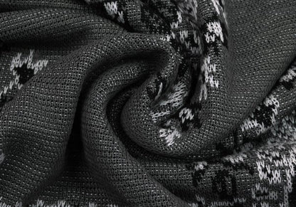 KENZO Acrylic Blend Jacquard Sleeveless Sweater Gray Size M