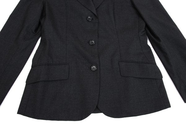 MARGARET HOWELL Wool 3-Button Jacket Black Size 2