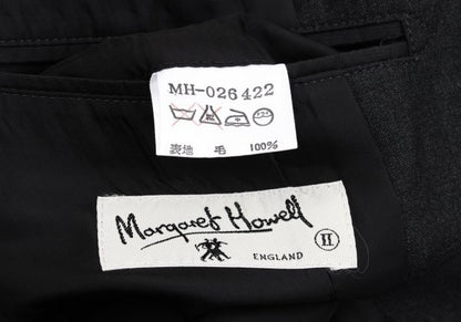 MARGARET HOWELL Wool 3-Button Jacket Black Size 2
