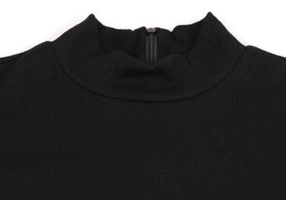 HIROKO KOSHINO Splash Paint Ribbed Dress Black Size 40