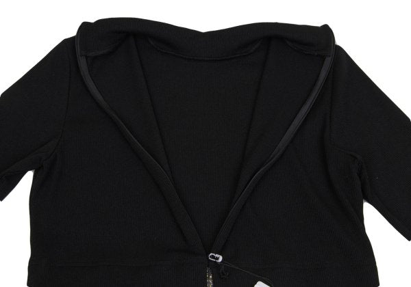 HIROKO KOSHINO Splash Paint Ribbed Dress Black Size 40