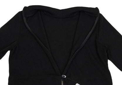 HIROKO KOSHINO Splash Paint Ribbed Dress Black Size 40