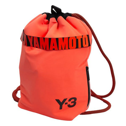 Y-3 Orange Neoprene Drawstring Backpack