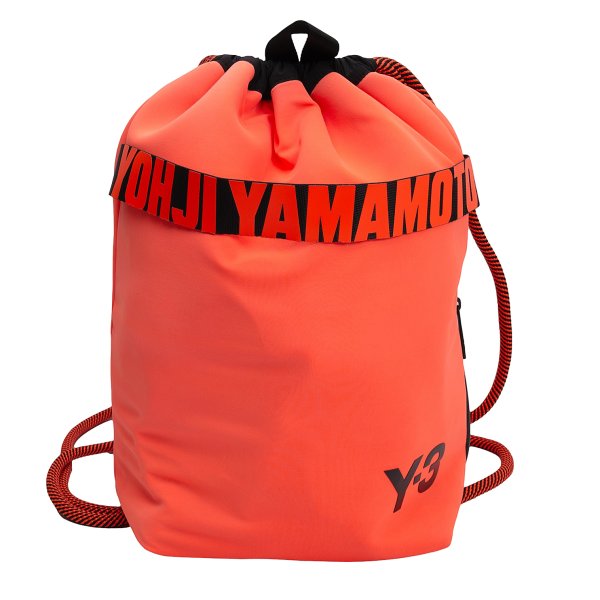 Y-3 Orange Neoprene Drawstring Backpack