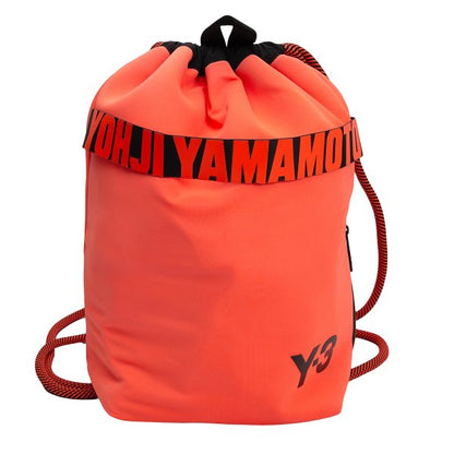 Y-3 Orange Neoprene Drawstring Backpack