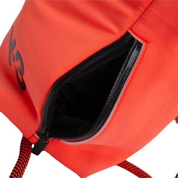 Y-3 Orange Neoprene Drawstring Backpack