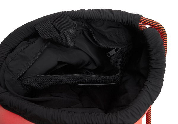 Y-3 Orange Neoprene Drawstring Backpack