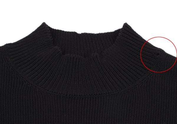 Y's for men Cotton Intarsia Faucet Knit Black White Size M