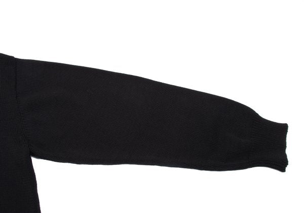 Y's for men Cotton Intarsia Faucet Knit Black White Size M