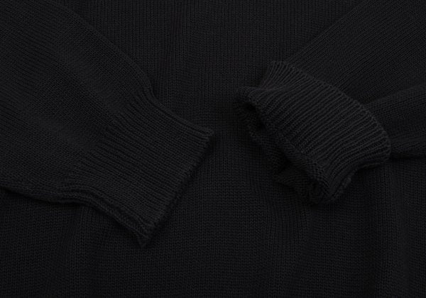 Y's for men Cotton Intarsia Faucet Knit Black White Size M
