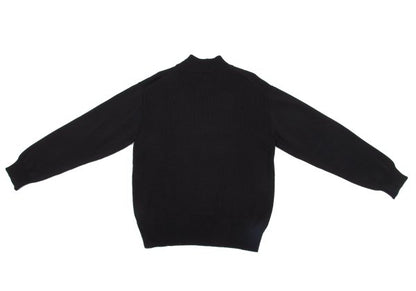 Y's for men Cotton Intarsia Faucet Knit Black White Size M