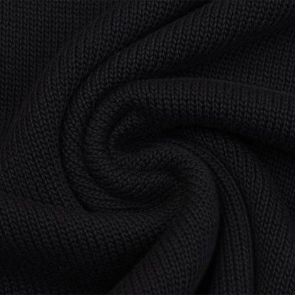 Y's for men Cotton Intarsia Faucet Knit Black White Size M