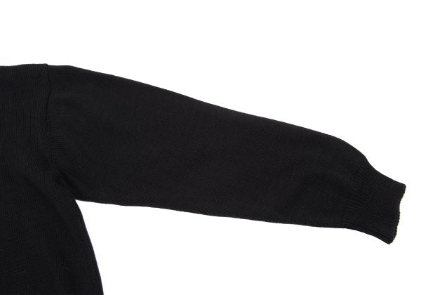Y's for men Clipper Intarsia Cotton Knit Black Size M