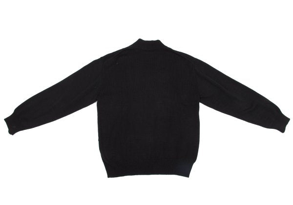 Y's for men Clipper Intarsia Cotton Knit Black Size M