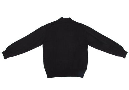 Y's for men Clipper Intarsia Cotton Knit Black Size M