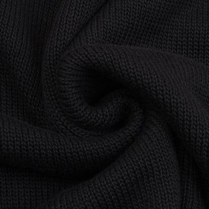Y's for men Clipper Intarsia Cotton Knit Black Size M
