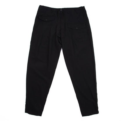 Y's for men Flap Pocket Wool Tapered Pants Black Size L