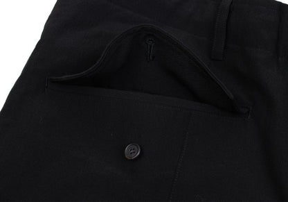 Y's for men Flap Pocket Wool Tapered Pants Black Size L