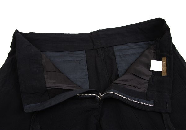 Y's for men Flap Pocket Wool Tapered Pants Black Size L