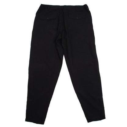 Y's for men Flap Pocket Wool Tapered Pants Black Size L