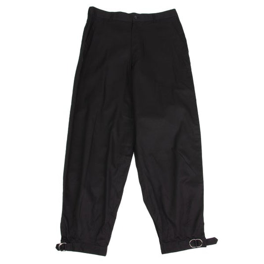 COMME des GARCONS HOMME PLUS Black Hem Cotton Pants Size L
