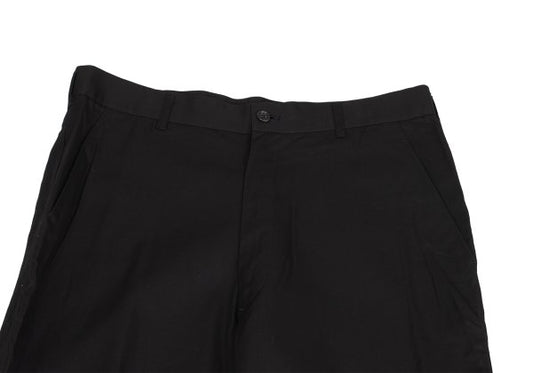 COMME des GARCONS HOMME PLUS Black Hem Cotton Pants Size L