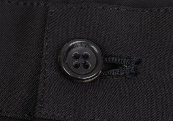 COMME des GARCONS HOMME PLUS Black Hem Cotton Pants Size L