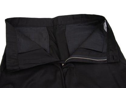 COMME des GARCONS HOMME PLUS Black Hem Cotton Pants Size L