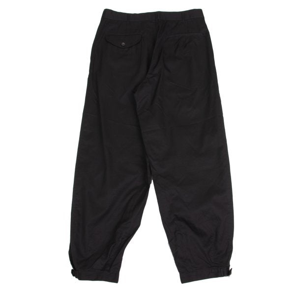 COMME des GARCONS HOMME PLUS Black Hem Cotton Pants Size L